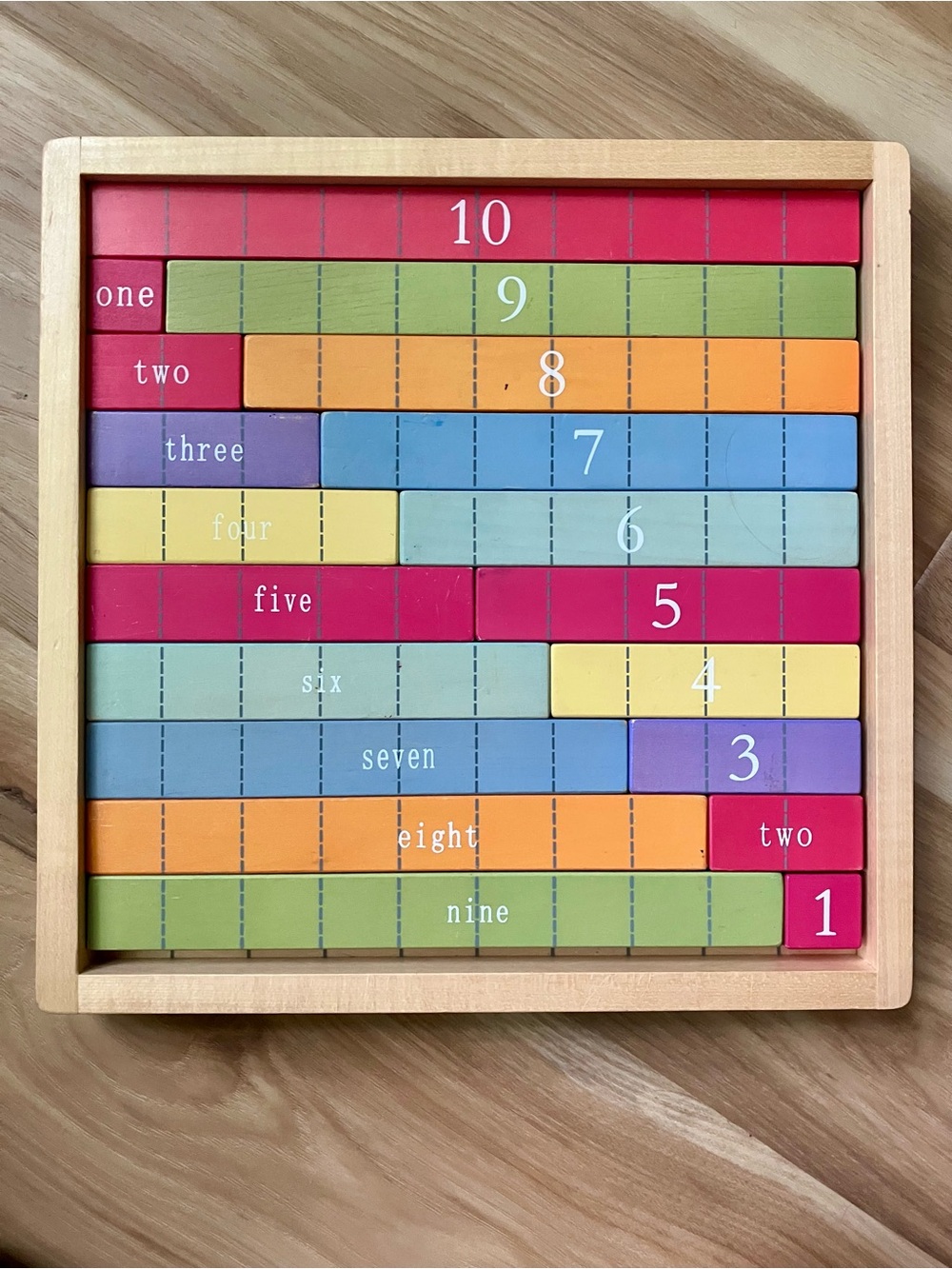 Pottery Barn Kids Ten Frame counting and addition board with bag